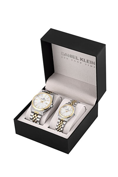 Daniel Klein Gold Silver Color Gift Packaged Lover Couple Wristwatch