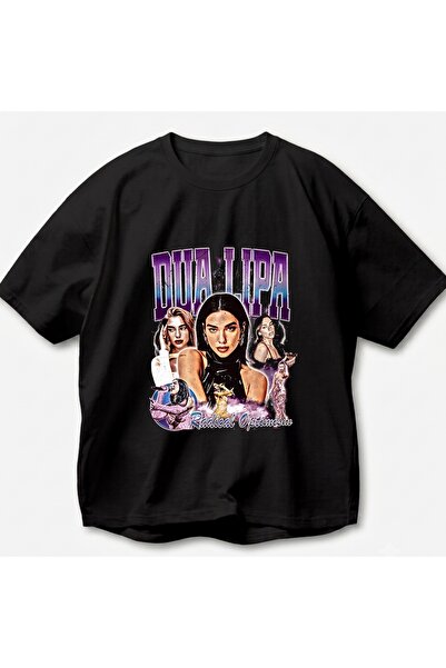SVART WEAR Dua Lipa Printed Vintage Y2K Retro Unisex Oversize 100% Cotton T-S...