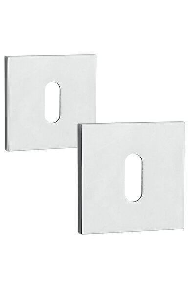 Kuchinox Rozetă pentru uși de interior, cu cheie, pătrată 53mm, crom, alumini...