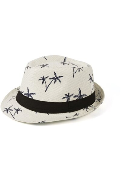STARSTAR Kids straw hat 2pc coconut print sun/beach/camping unisex.