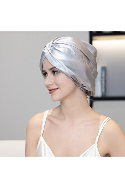 STARSTAR Silk sleep cap sky blue 100% mulberry anti-frizz curly hair.