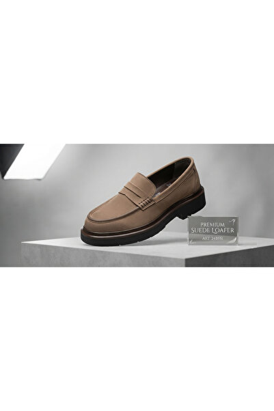 Growish Gr0538 Genuine Nubuck Leather Sand Beige Color Italian Style Design E...