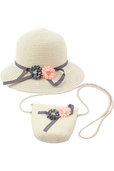 STARSTAR Girls' summer straw hat with a small bag - perfect for kids, the bea...