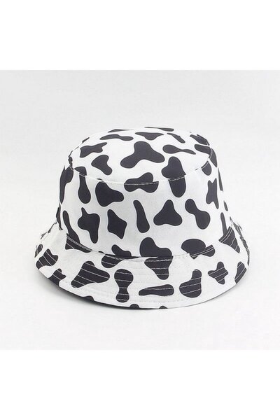 STARSTAR Cow-print fisherman hat reversible unisex.
