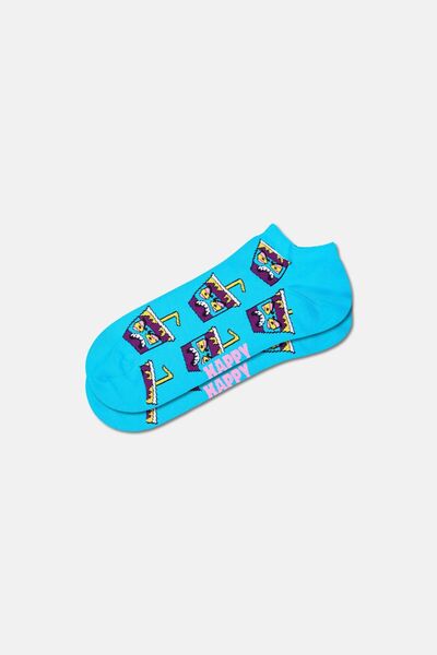 Happy Socks - Blue Socks with Drink Pattern