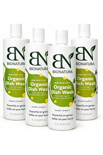 Bionatura Organic Dish Wash, Natural Grease Remover, Non-Toxic Dishwashing Li...