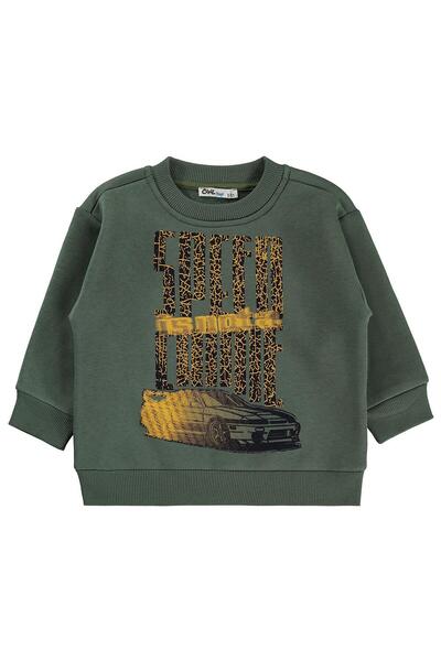 Civil Boys Speed Crime Printed Sweatshirt for 2-5 Years Old Km - Khaki