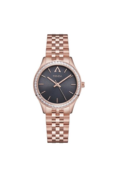 TRNDA Women's Rose Gold Stainless Steel Watch, Gray Dial | Trnda-32rga