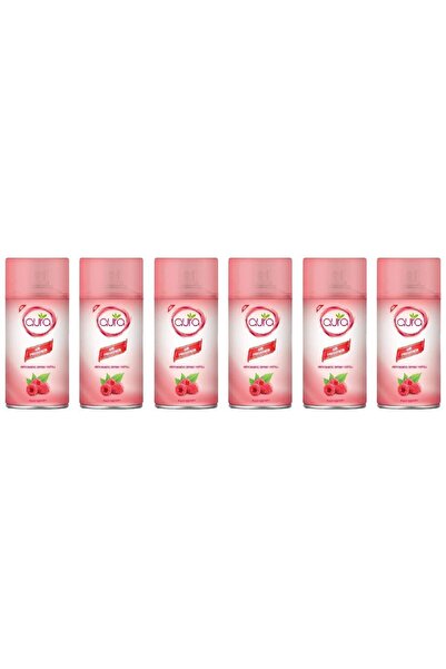 AURA Marketplace Auto Spray Air Freshner - Rasberry - 250 Ml - Set of 06