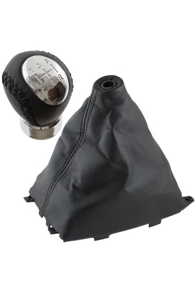 MODECAR Mazda 6 GG/GY 02-08 nucă schimbător de viteze PIELE NEAGRĂ 5 VITEZE 1...