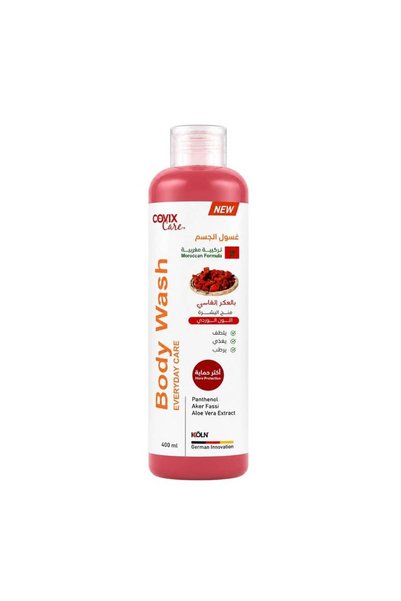 COVIX CARE غسول الجسم المغربي 400 مل - أكير فاسي، بانثينول، وصبار الألوفيرا