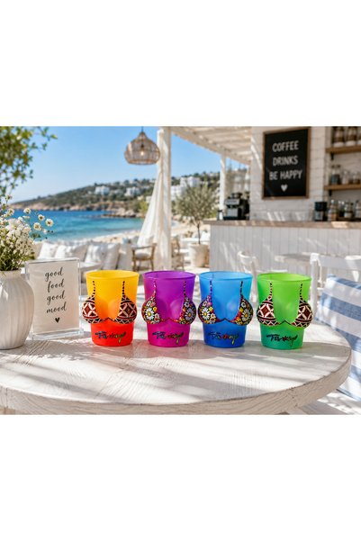hediyeconcepti Floral Patterned Design Glass Shot Glass – with Original Design and Exquisite Details