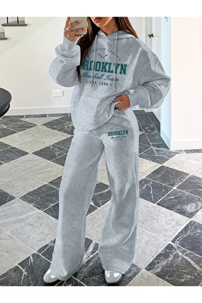 darkopia Set de trening unisex, pentru bărbați și femei, cu imprimeu Brooklyn...