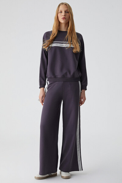ETHIQUET Pulse Women's 100% Cotton Purple Sweatpants