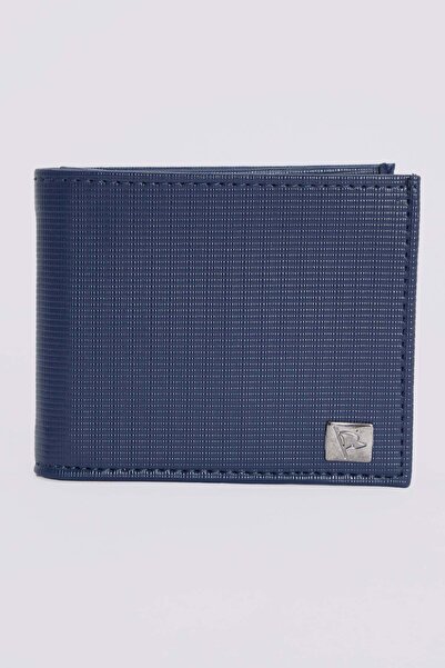 Tudors Navy blue textured men's wallet with card and coin compartments