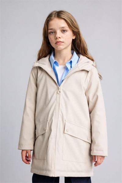 DeFacto Girl's Coat H1664A8/Bg186 Beige