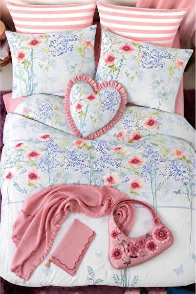 İQON Elastic Sheet Duvet Cover Set Double Size Caroli̇n Somon