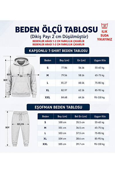 orwen life est. 2022 Kadın /Kız Oversız Kapüşonlu Sweatshirt & İki İplik Eşofman Takımı PENBE KURDALE BASKILI