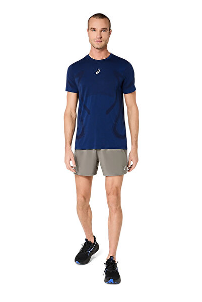 Asics 2011D247-021 ROAD 5IN SHORT Gri Erkek Şort