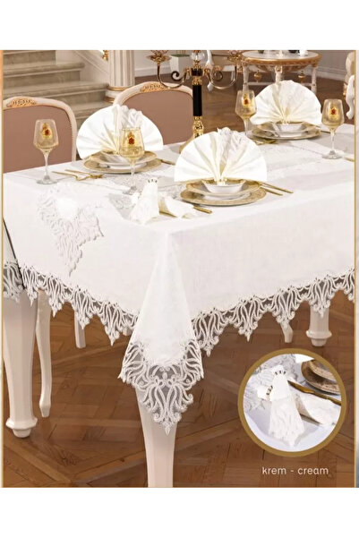 Ceki Home Gülse για 12 άτομα, 26 τεμάχια, 160 × 220 εκ., Runner Cream, Πολυτε...