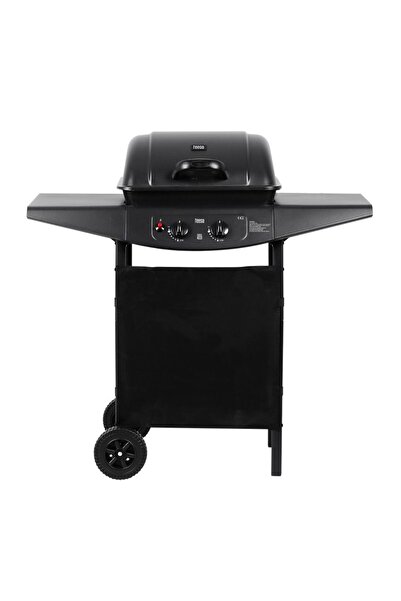 Teesa Gratar cu 2 arzatoare pe gaz, 5 kW, BBQ, Negru, Otel