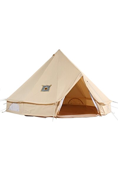 OMS Cort camping / glamping, Diametru 3 m, Inaltime 200 cm, Orificiu cos soba...