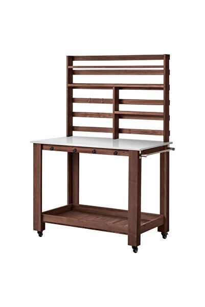 Vivatechnix Suport masa gradinarit, Lemn, 115 x 66 x 169.5 cm, 4 x roti, Carl...