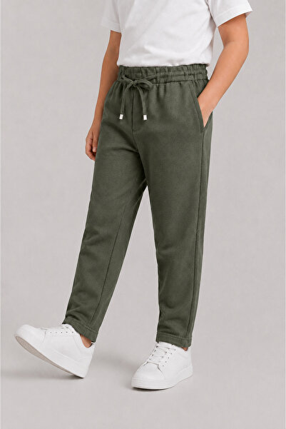GİYİYORUM Boy's Pique Jogger Pants |   Lace-Up Elastic Waistband |   King Pik...