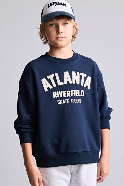DeFacto Oversize Crew Neck Embroidered Sweatshirt for Boys H9695A826Wn