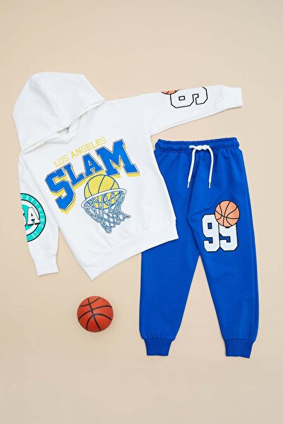 Fulla Moda Los Angeles Printed Hooded Boys' 2-Piece Set