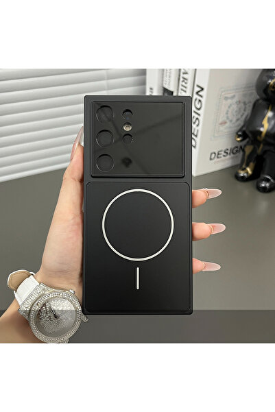Choice46 Galaxy S26 Ultra Black Large Window AG Glass Armor Phone Case For S2...