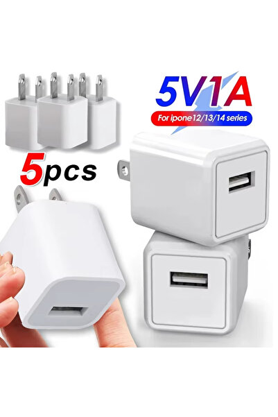 Choice1 2Pcs US Plug USB Wall Charger Cube Block Adapter Fast Charging For iP...