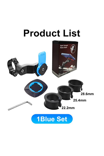 Choice1 Blue Sets A Motorcycle Bike Phone Holder Phone Bracket Vibration Damp...