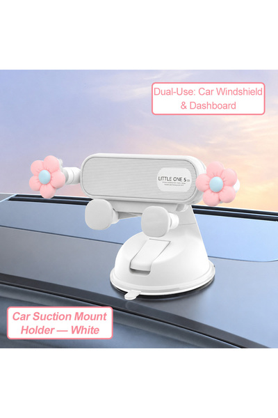 choice2 Flower Suction Cup Car Phone Holder Cartoon Cute Dashboard Car Windsh...