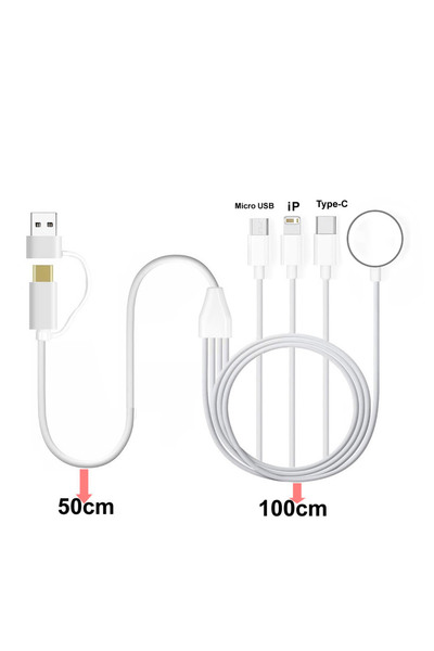 Choice 1.5m 6 in 1 150cm 6 in 1 Watch & Phone Charger Cable for Iwatch 9 8 7 ...
