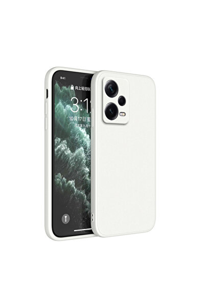 Choice11 Redmi Note 12 Pro 5G White Square Liquid Silicone Case On For Redmi ...