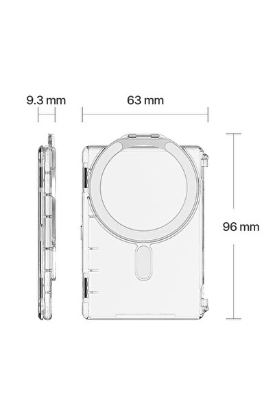 Choice Clear 360 Rotating Ring Stand Magsafe PC Clear Wallet Slot Card Holder...