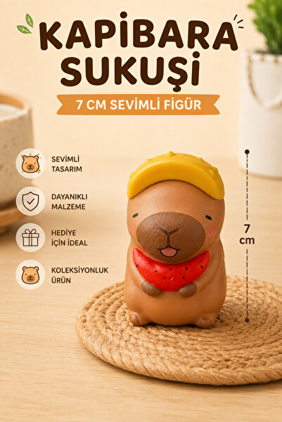 EFA Kapibara Sukuşi 7 cm Sevimli Squishy Oyuncak