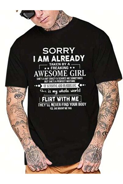 4CR Sorry I'm Already Taken By A Freaking Awesome Perfect T-Shirt, Men's Clas...