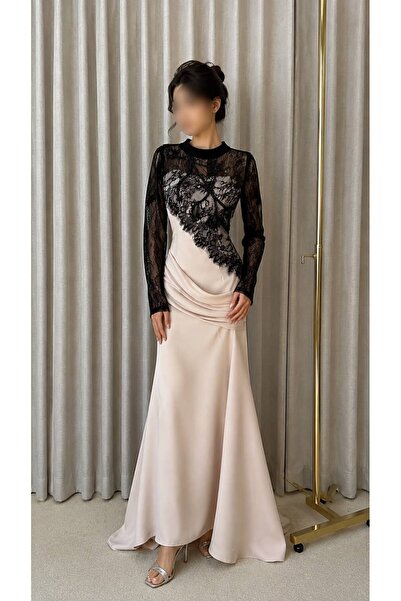 ELORA FASHION Ivory White Long Evening Dress, Elegant and Figure-Flattering S...