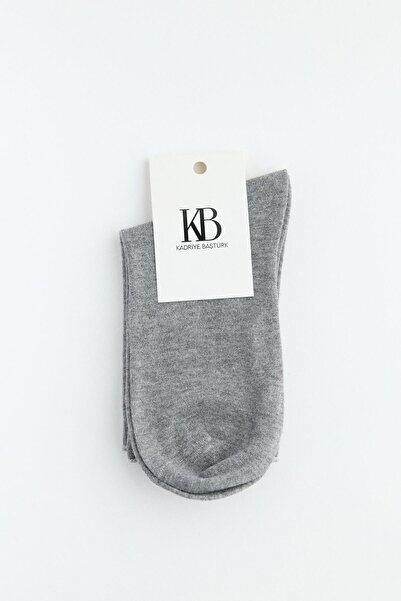 KADRİYE BAŞTÜRK Elasticless Socks Gray Melange