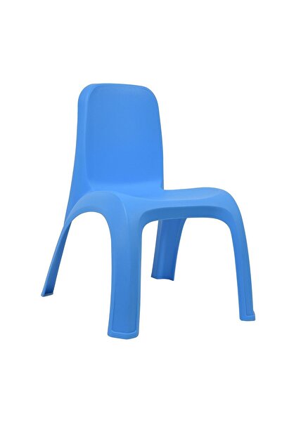 Zâna Casei Scaun din plastic albastru mat, fără brațe, pentru copii, 38x44x52cm