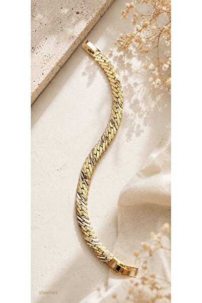 CM Burgu Gold Kadın Çelik Bileklik (18.5 cm)