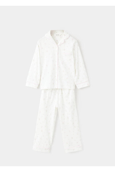 MANGO Baby Çiçek desenli pijama seti
