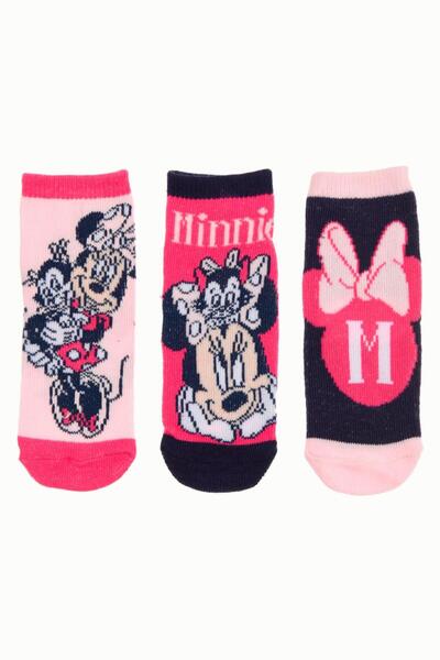 Sun City Fashion Group Σετ 3 ζευγάρια κάλτσες baby "Minnie mouse" ροζ