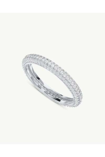 Stemma Jewelry Inel Pave Zirconia Band din Argint 925, cu Zirconiu, Placat cu...