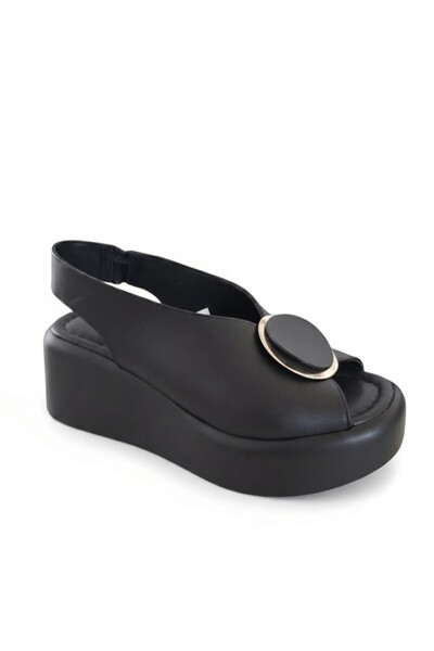 AyakkabıdaMarka Esse Studio 4270 Black Women's Wedge Heeled Shoes