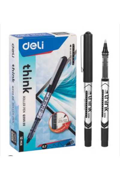 Deli think ROLLER PEN 12 PCS BLACK 0.5MM