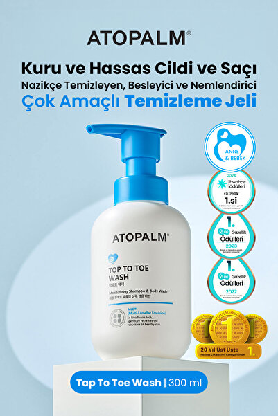 Atopalm Kuru & Hassas Cilt ile Saç için Çok Amaçlı Nazik Nemlendirici Temizle...