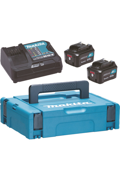 Makita Σετ 2 μπαταριών λιθίου για εργαλεία, 12 V, χωρητικότητα 4 Ah, με φορτι...